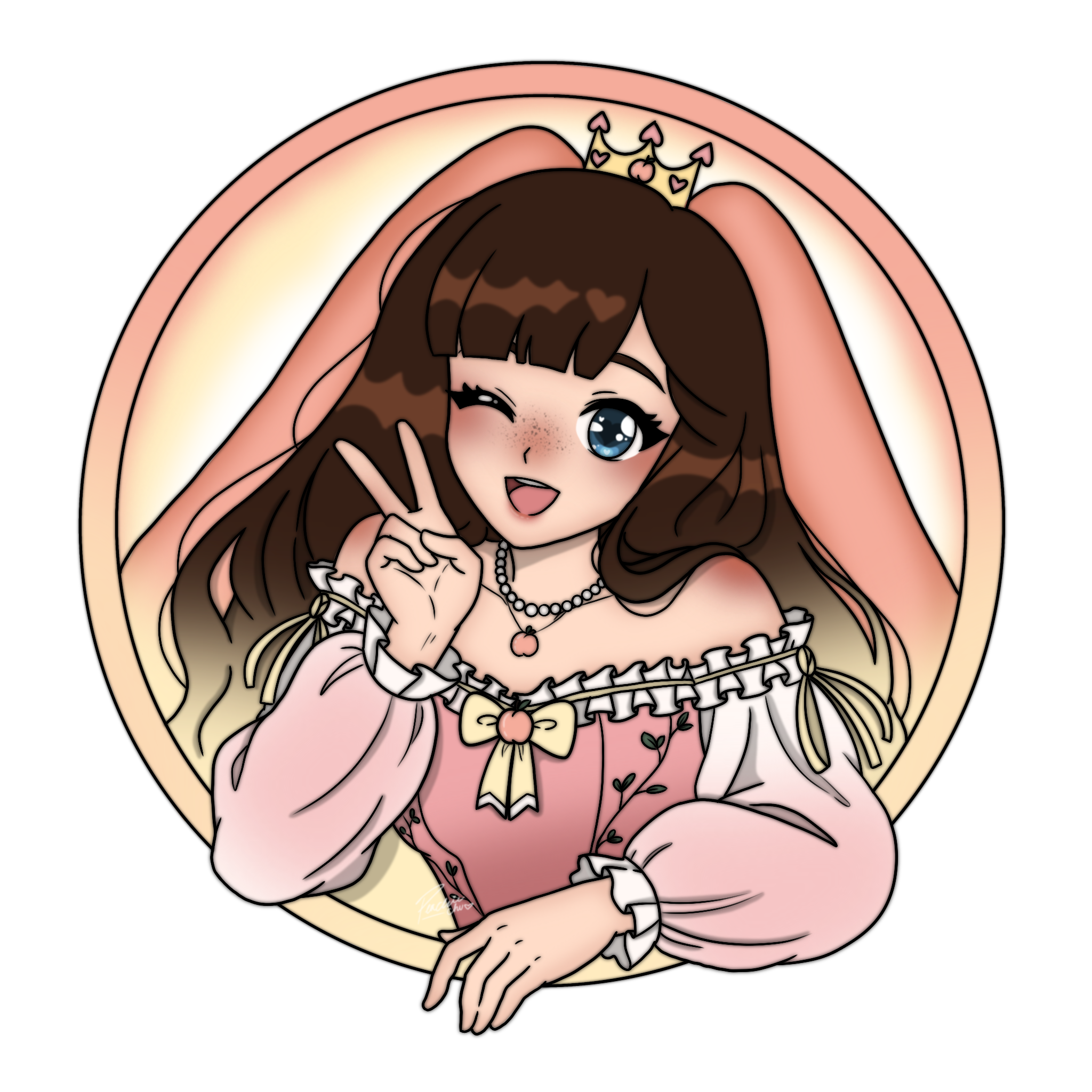 Art of Peach, drawn by herself.